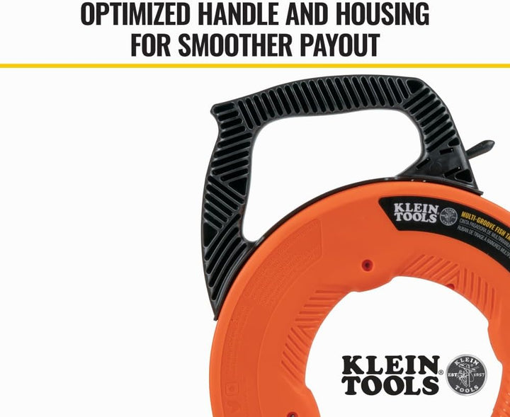 KLEIN TOOLS Geriffeltes Fiberglas-Einziehband mit Nylonspitze, 15,2 m 50-Foot Multi-Nut, 50-Foot Mul