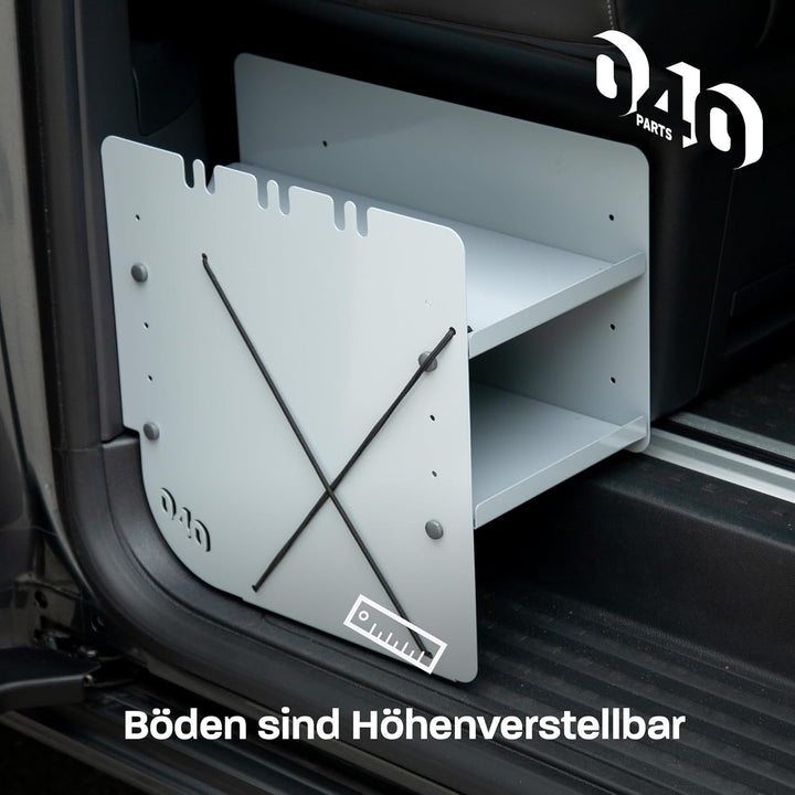 Schuhregal GRAU BEIFAHRERSEITE Zubehör passend für VW T5 T6 T6.1 California Schuhorganizer Schuhtasc