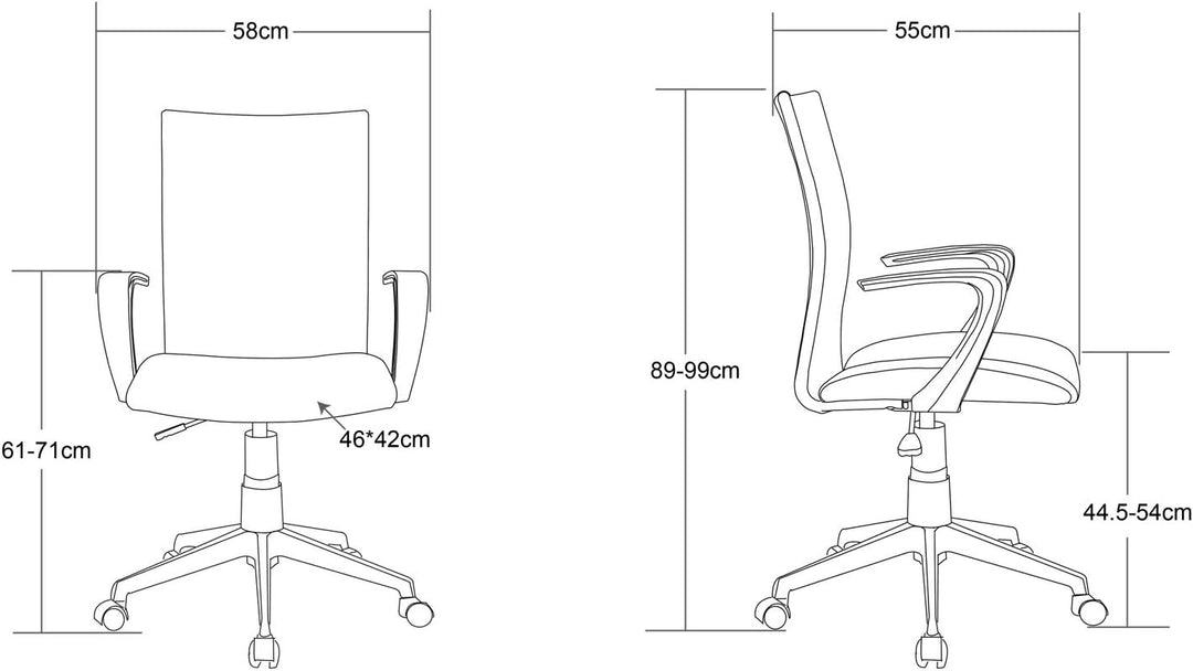 SixBros. Bürostuhl Grau - W-157A/8176, Grau