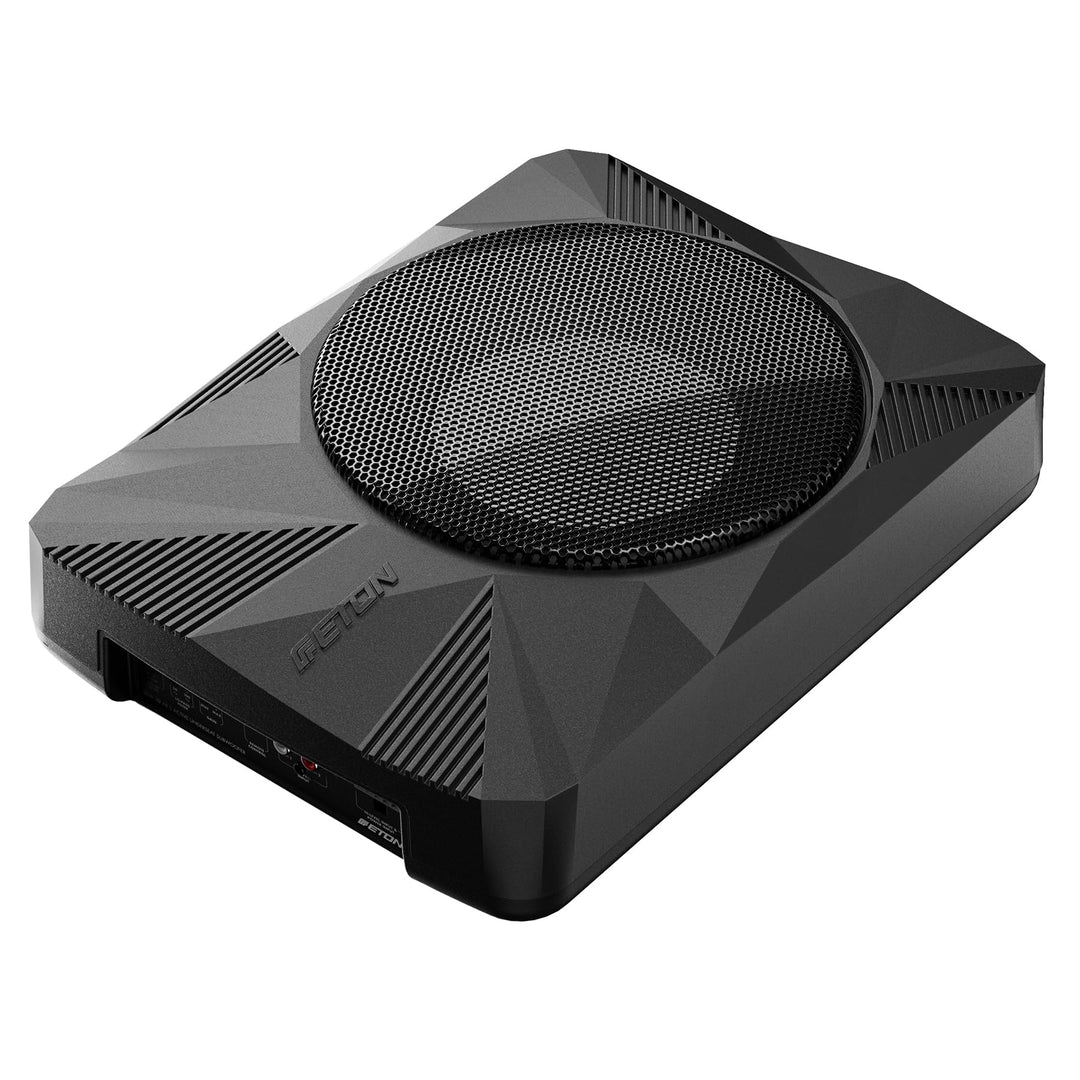 ETON USB 10 AR – sehr kompakter 25 cm / 10 Zoll Untersitz Aktiv Subwoofer für PKWs und Wohnmobile, l
