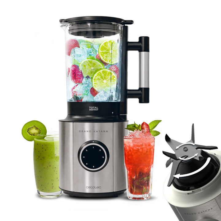 Cecotec Standmixer Grand Katana 2700MAX Total Destroy Screen B. Maximale Leistung 2700W, Digitales D