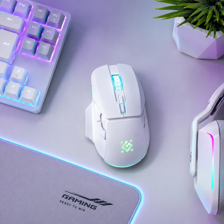 Defender® STIX Kabellose Gaming Maus - Geräuschlose Klicks - 5 programmierbare Tasten - RGB-Beleucht