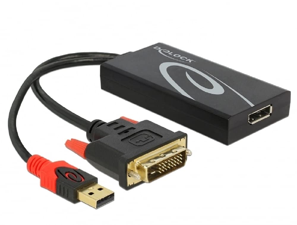 Delock Adapter DVI(24+1) -> Displayport Schwarz 30cm Kabel
