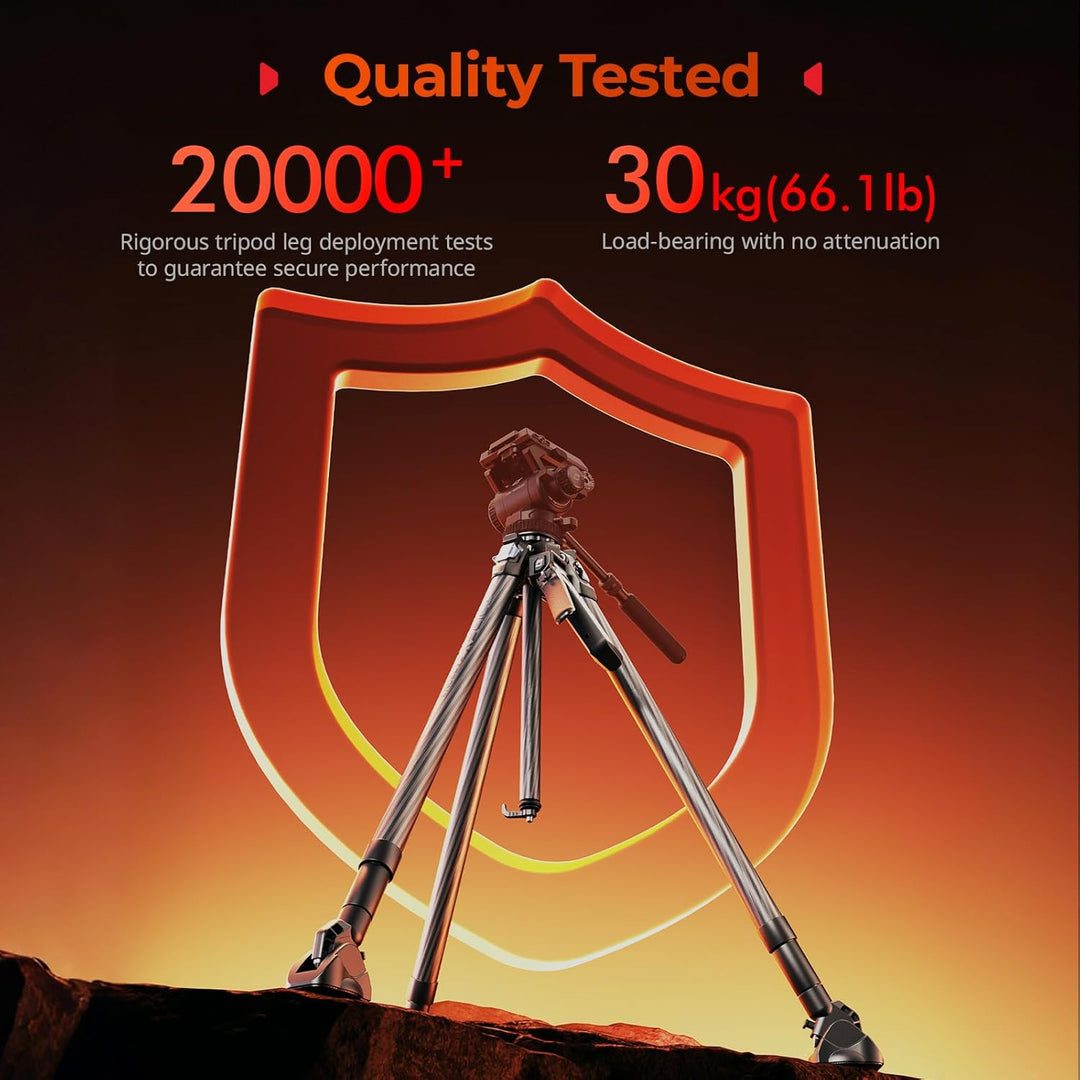 SMALLRIG x Potato Jet Tribex Hydraulisches Stativ aus Kohlefaser, schnell ausziehbares Kamera-Reises