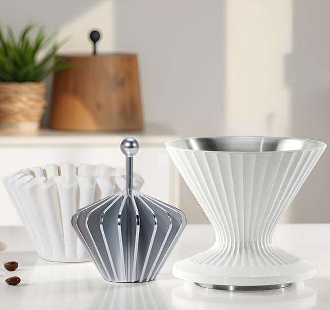 Codale Coffee Filterpapierpresse Kaffeefilterhalter aus Metall für Filtersieb und V60-Filterpapier z