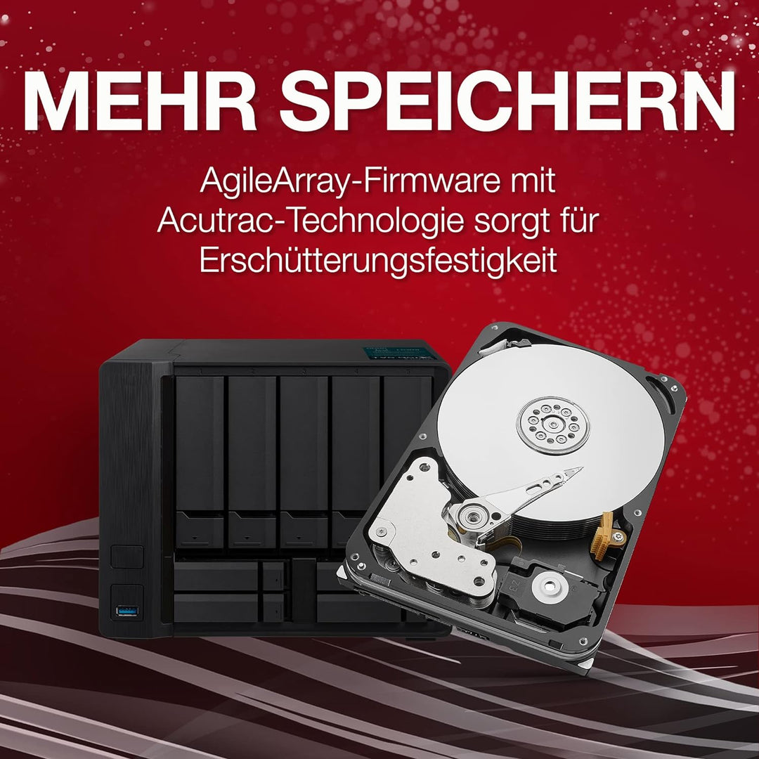 Seagate IronWolf Pro, NAS interne Festplatte 14TB HDD, 3.5 Zoll, 7200 U/Min, CMR, 256 MB Cache, SATA