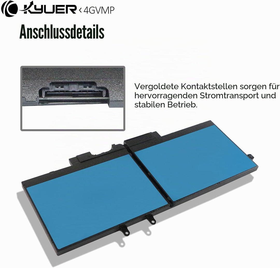 K KYUER 68Wh 4GVMP Laptop Akku Replacement für Dell Latitude 5400 E5400 5410 E5410 5500 E5500 5510 E