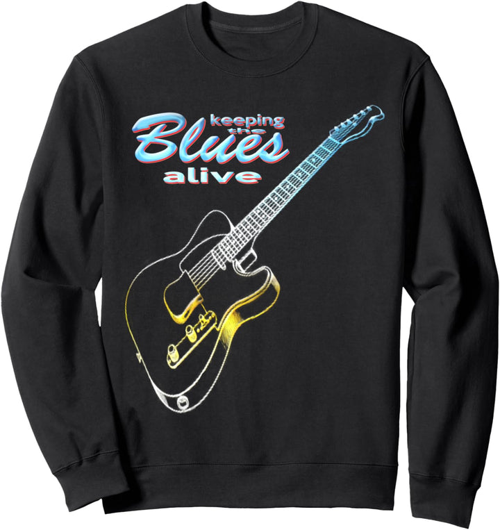Blues Guitar Keep the Blues am Leben Sweatshirt