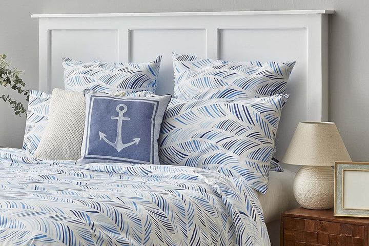 Nautica Home Wave Bettwäsche 100% Coton Renforce 155x200 cm Bettbezug 80x80 Kopfkissenbezug Reissver