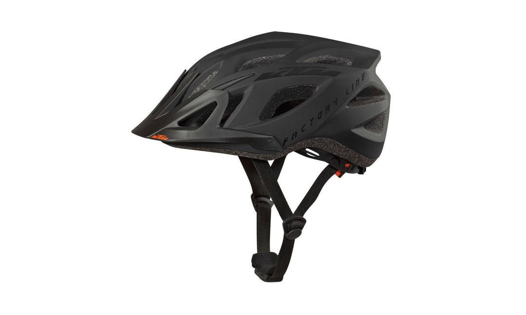 KTM Fahrradhelm Factory Line 2021 Schwarz glanzend/Schwarz matt 51-56 cm Jugend Youth