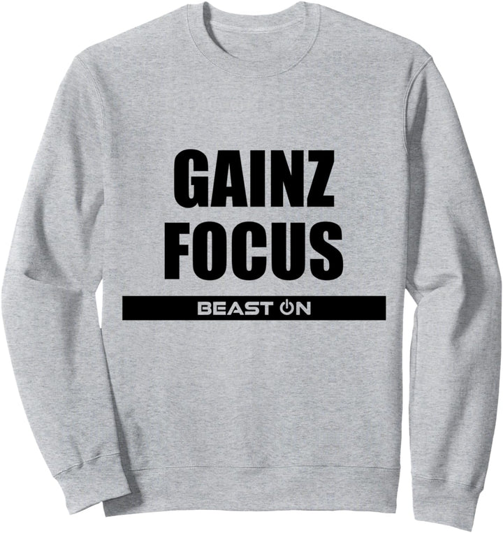 Gainz Focus Fitness Workout Gym Bodybuilding Motivation Sweatshirt