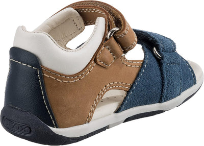 Geox Baby-Jungen B Sandal Tapuz Boy A Erste Schritte 18 EU Caramel Navy, 18 EU Caramel Navy