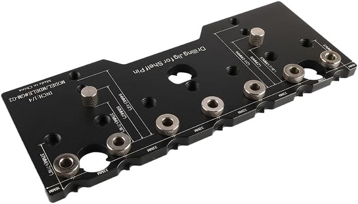 Namvo Bohrlehre für Holzdübel, 32 mm, Scharnierlehre, Bohrführung aus Aluminiumlegierung für Regale,