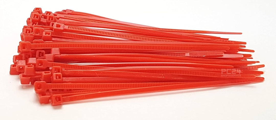 Kabelbinder 100mm Rot 2500Stck. | Sparpaket | Premiumqualität von PC24 Shop & Service