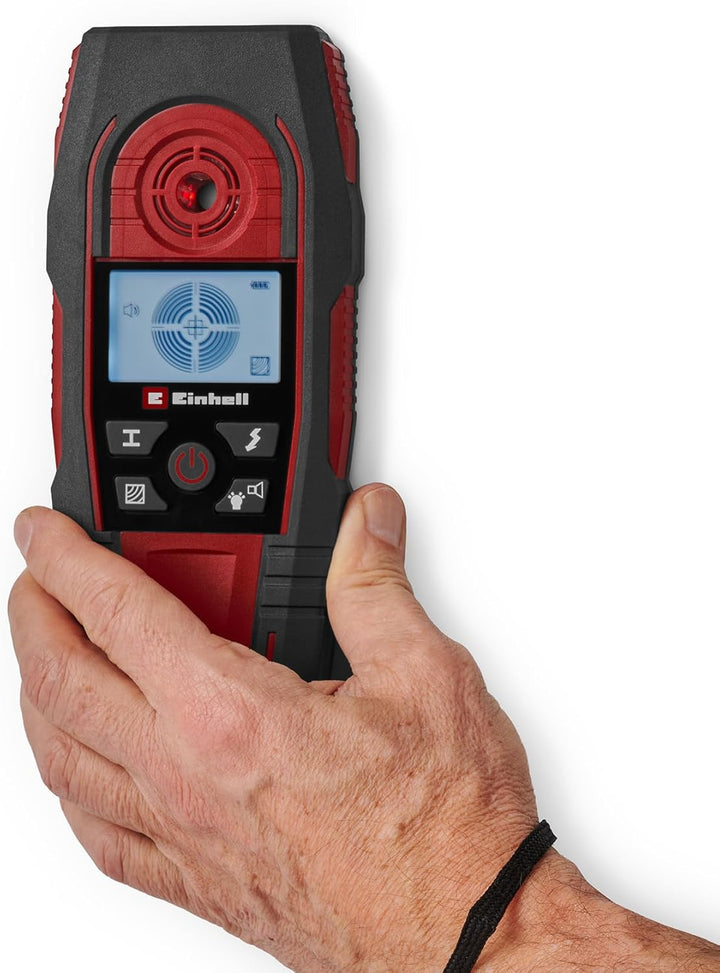 Einhell Digitales Ortungsgerät TE-MD 80 (max. Ortungstiefe Eisenmetall 80 mm, Stromleitung 60 mm, Ni