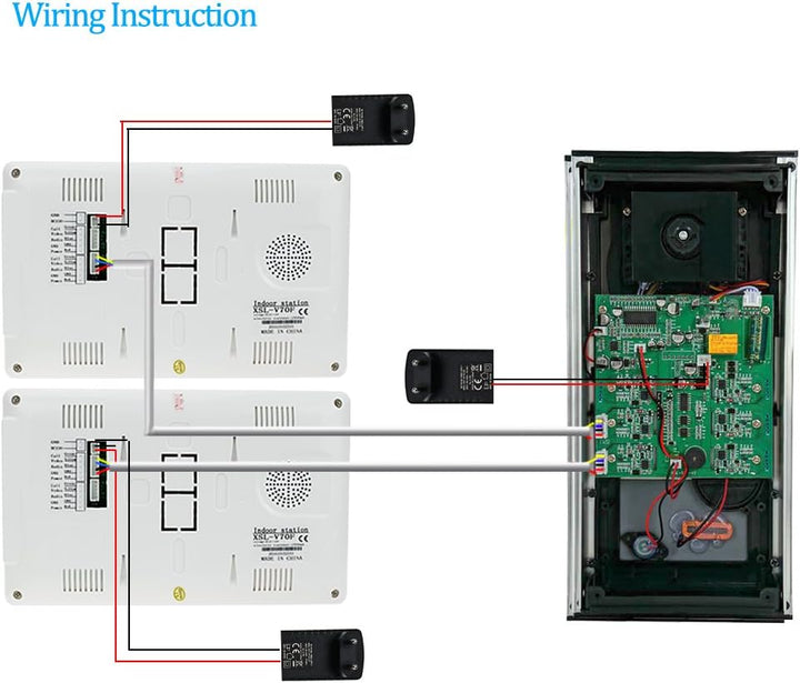 HFeng 7 '' Farbe Wired Video Türsprechanlage System Kit 700TVL RFID Access Eintrag Türklingel IR Nac