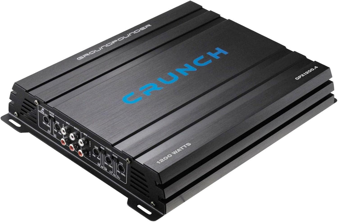 Crunch CBP 1000F | Flacher Subwoofer + 4-Kanal-Verstärker + kompletter Kabelsatz