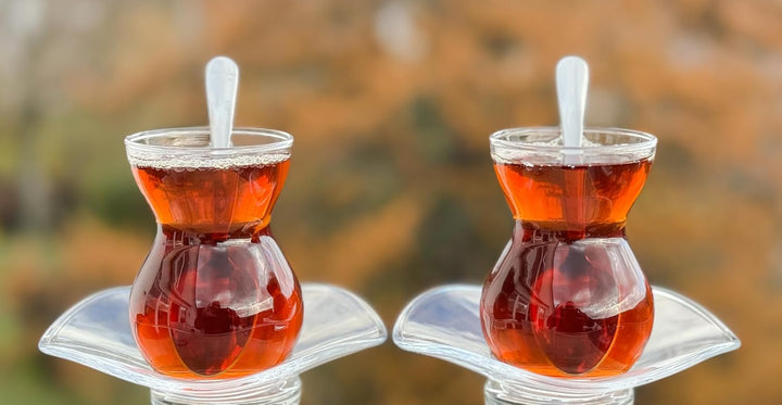 Topkapi - 18-tlg Türkisches Tee-Set Lina-Sultan, 6 Teegläser, 6 Untersetzer, 6 Teelöffel, Komplett-S