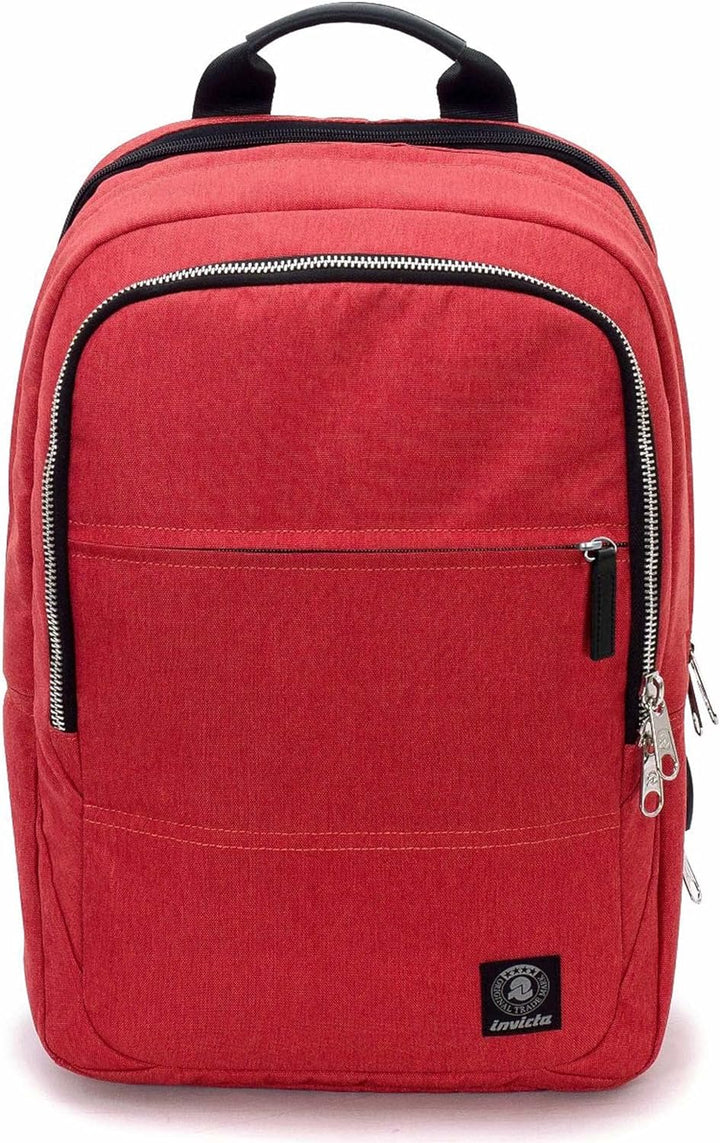 Invicta Biz L Bürorucksack - Rot - Laptopständer bis 15,6 Zoll - USB-Adapter - Arbeit Rot Iv L, Rot