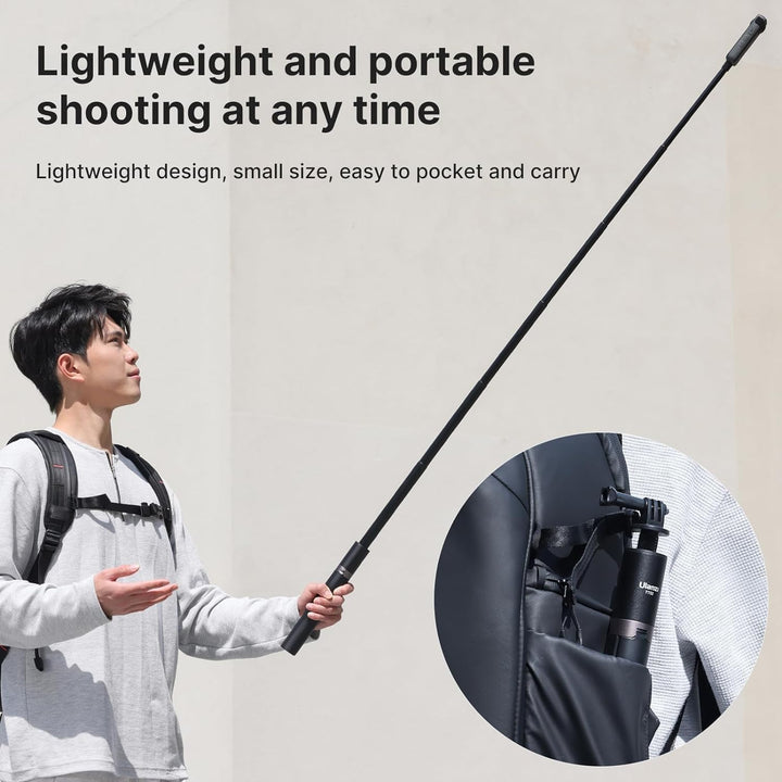 ULANZI 150cm Selfie Stick Stativ für Insta360 GO 3/X3/ONE RS/ONE X2/ONE X/GO 2/ONE R/ONE, TT52 Einbe