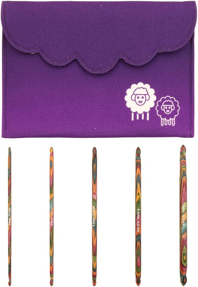 KnitPro Häkelhakenset-Symfonie Wood Doppelend 3-3,5, 4-4,5, 5-5,5, 6-6,5 und 7-8 mm Symfonie Doppele