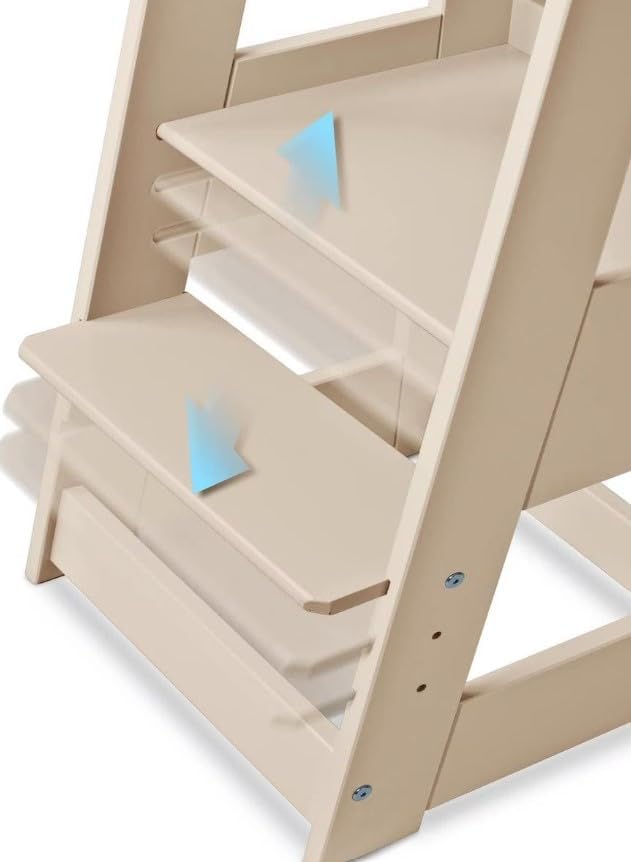 tiSsi® Entdeckerturm/Lernturm Felix mitwachsend Buche massiv Cashmere