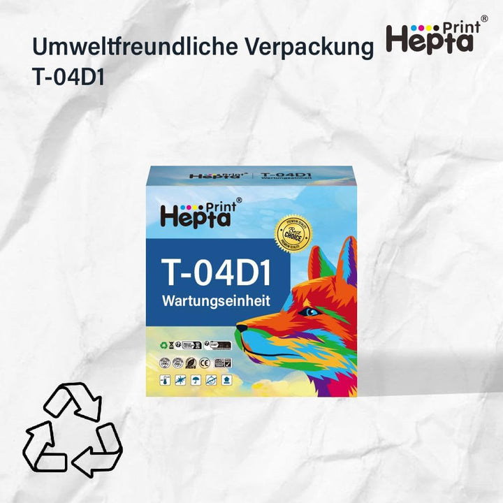 2er wartungsbox Kompatibel für Epson T04D1, T04D100 C13T04D100 Maintenance Box Kompatibel für Epson