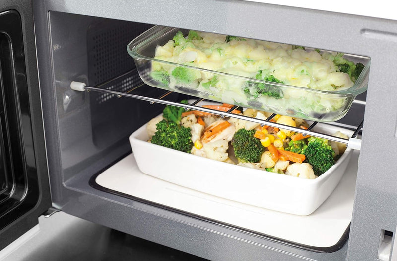 CASO | MG20 Ecostyle Ceramic 2-in-1 Mikrowelle mit Grill | Keramikboden, Grill-Rost, 20 L, 700 W, 10
