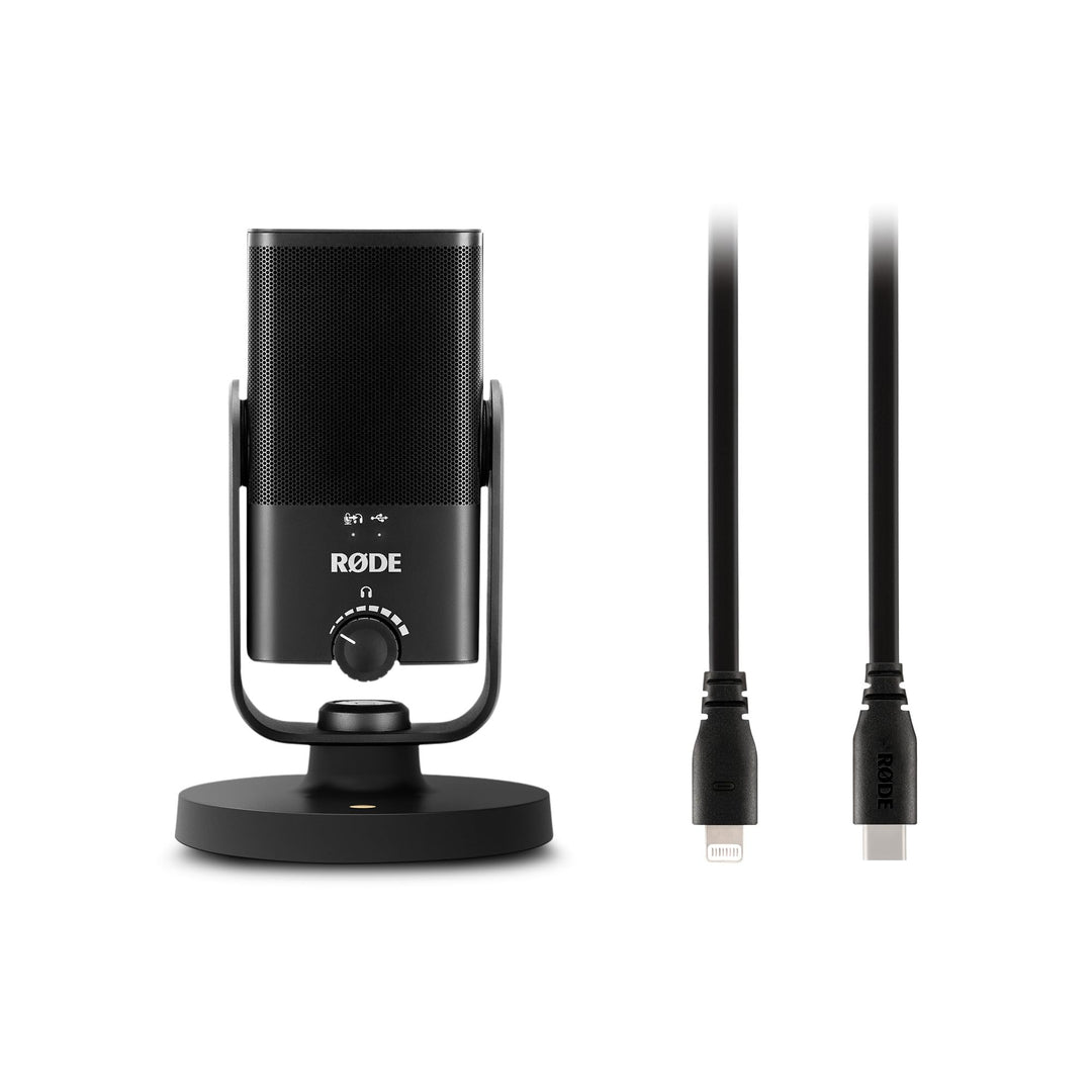 RØDE NT-USB Mini-Kondensatormikrofon in Studioqualität + SC19 USB-C-Lichtkabel (1,5m - iOS-kompatibe
