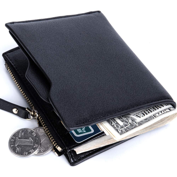 Agolaty Herren Cartera Hombre Negra Brieftasche, schwarz, Large