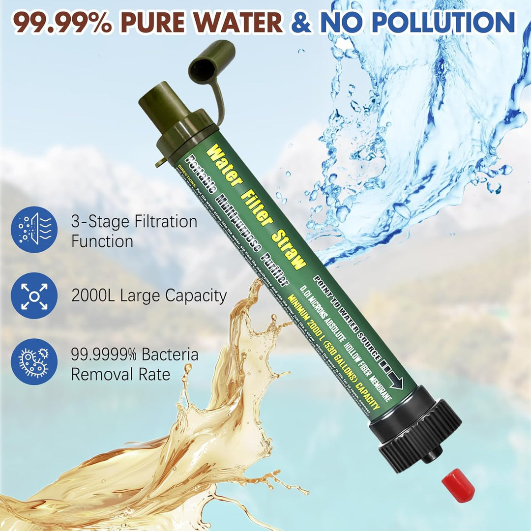 Wasserfilter Outdoor 2000L Mini Tragbarer Camping Wasseraufbereitung Entfernt 99.99% Bakterien Filte