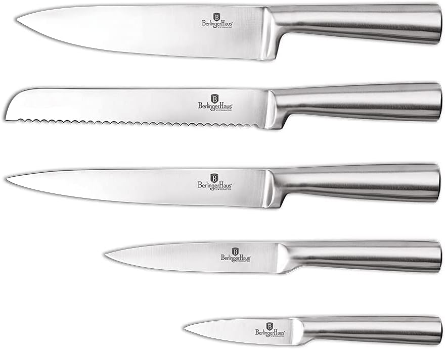 6 Tlg. Messerset Küchenmesser-Set BERLINGER HAUS Rose Gold BH-2447