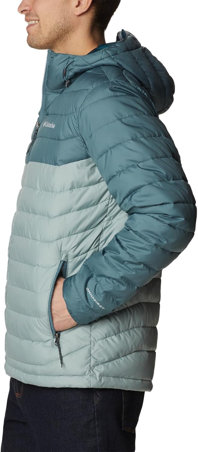 Columbia Herren Powder Lite Kapuzenjacke Niagara, Metall S, Niagara, Metall S