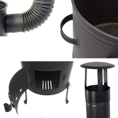 Gulaschkessel Gulaschkanone 42 cm mit 22 Liter Gulaschtopf Set emailliert | Eintopfofen, Glühwein-Ke