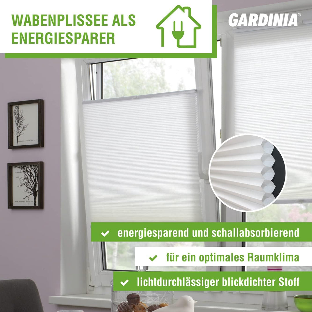 GARDINIA Wabenplissee Concept Tageslicht, Blickdichtes Faltrollo, Alle Montage-Teile inklusive, EASY