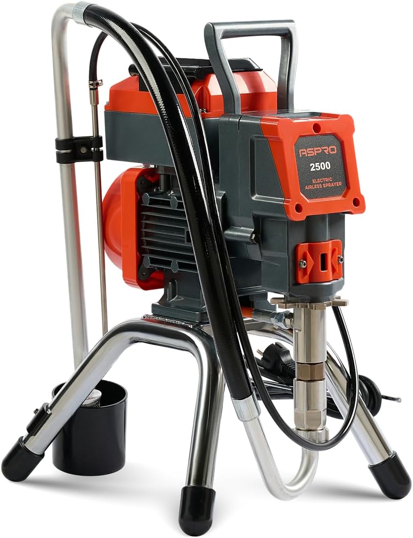 Airless Spritzgerät ASPRO 2500 – Farbspritzgerät für Wandfarbe 2,5 l/min, 227 bar