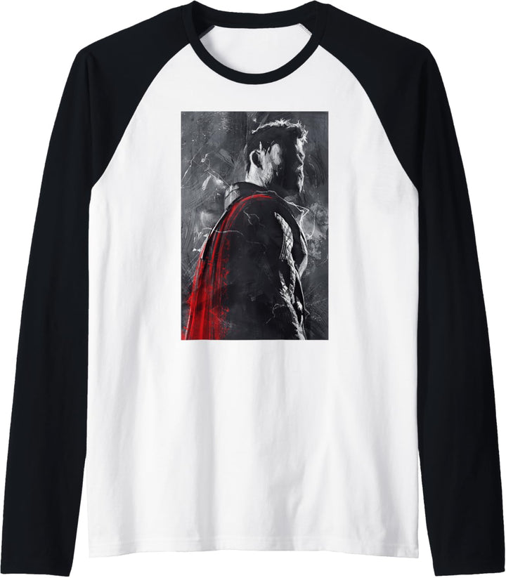 Marvel Avengers Thor Red Painted Portrait Raglan