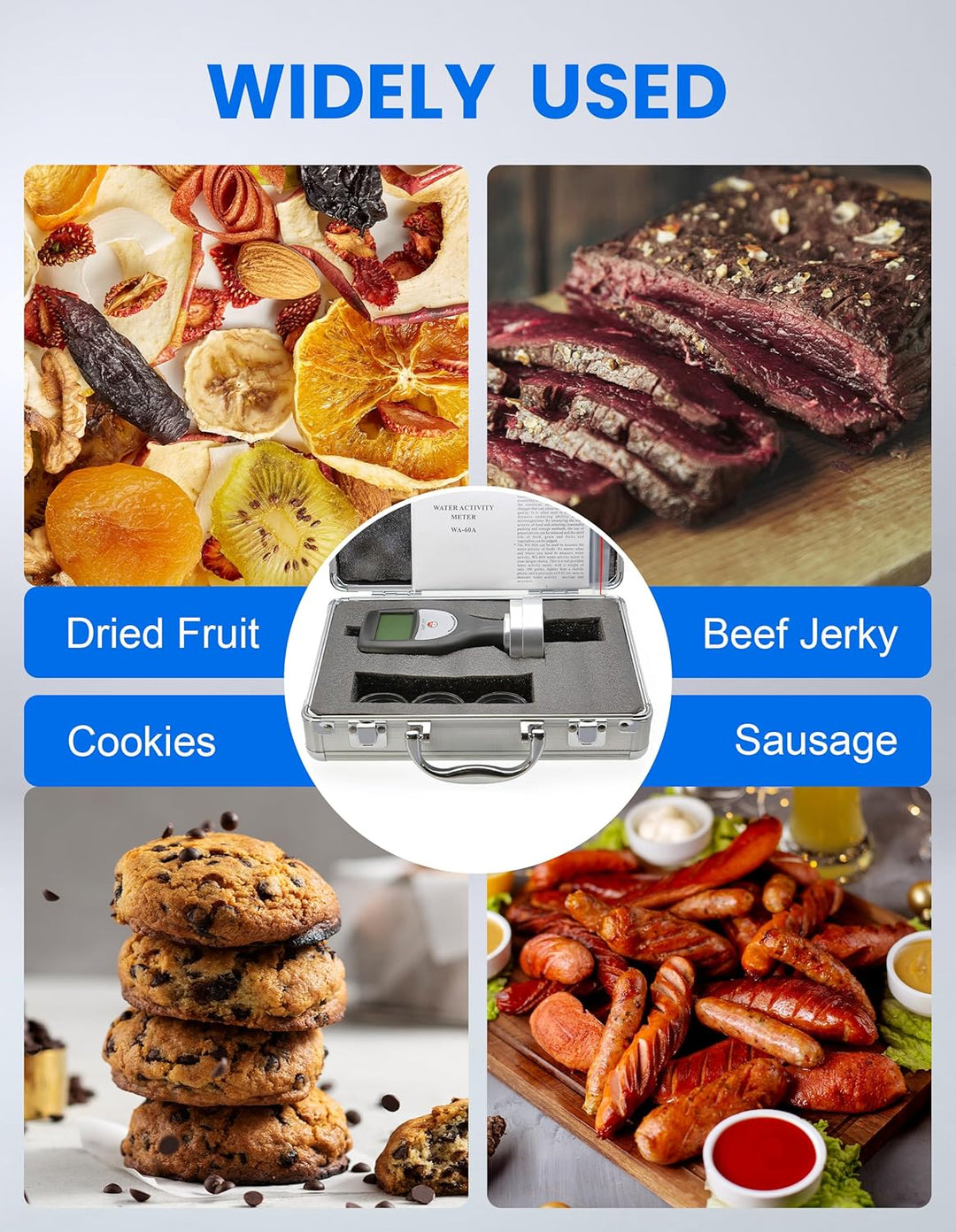 AMTAST Wasser-Aktivitäts-Messgerät Smart Food Wasser-Aktivitäts-Tester für Lebensmittel Jerky getroc