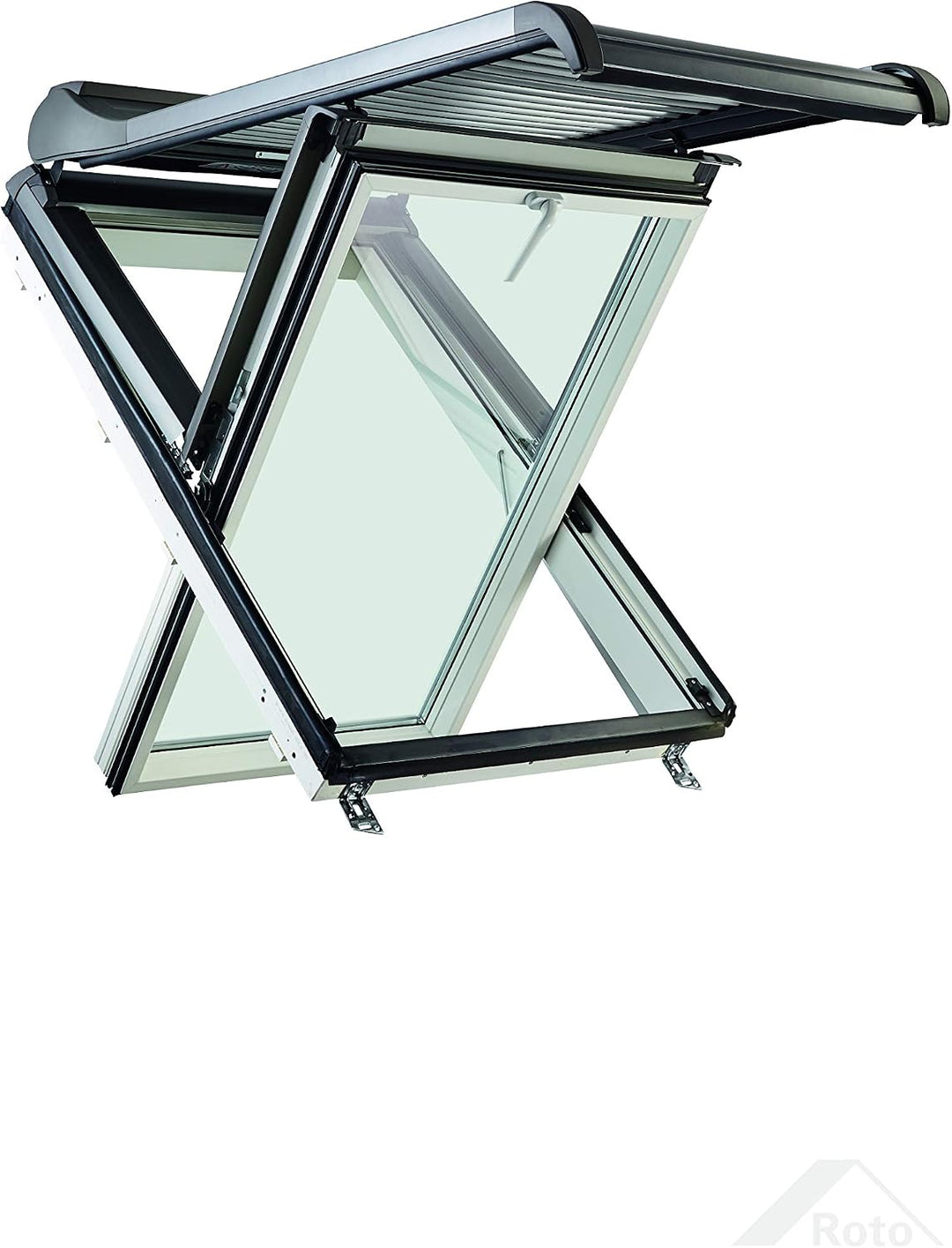 Dachdecker Favorit Roto Dachfenster aus Kunststoff mit Eindeckrahmen (114 x 140)