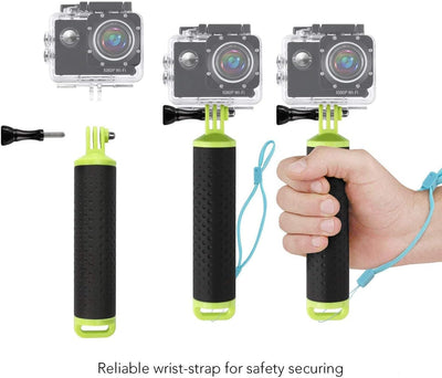 WOLFANG Schwimmer Handgriff Action Cam Unterwasser Handgriff, Floating Hand Grip Einbeinstativ Tauch