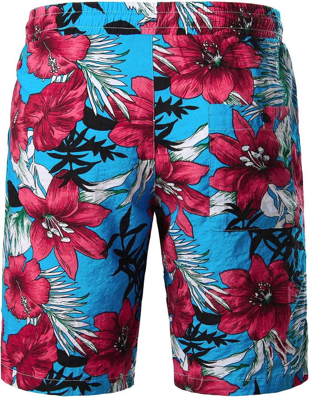 JOGAL Herren Casual Floral Blumenmuster Kurzarm Hawaiihemd Himmelblau S, Himmelblau S