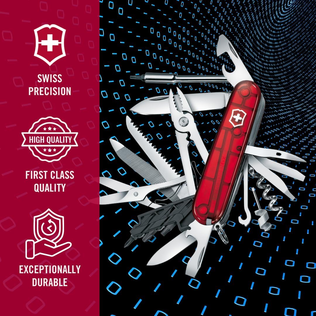Victorinox Taschenmesser Cyber Tool L (39 Funktionen, Metallfeile, Bit-Schlüssel, Kugelschreiber, Za