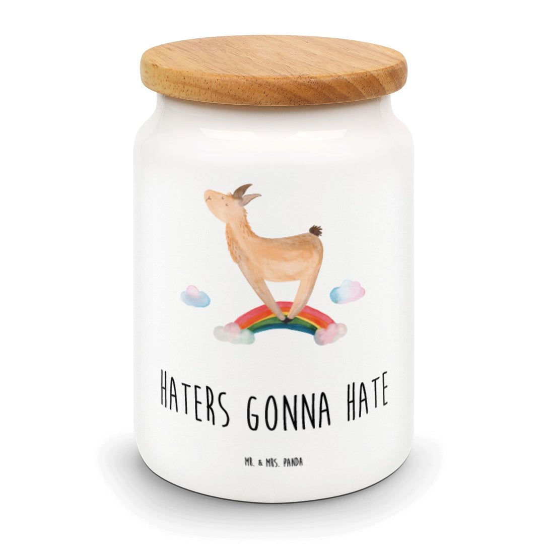 Mr. & Mrs. Panda Dose Lama Regenbogen - Geschenk, Hobby, Abi, behälter, zuckerdose, Keksdose, Teedos