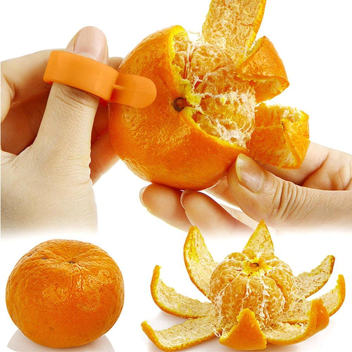 Obst Gemüse Schneidemaschinen Set mit Orangen Peelern, FineGood 4 Packs MultifunktionsSpiralizer Dic