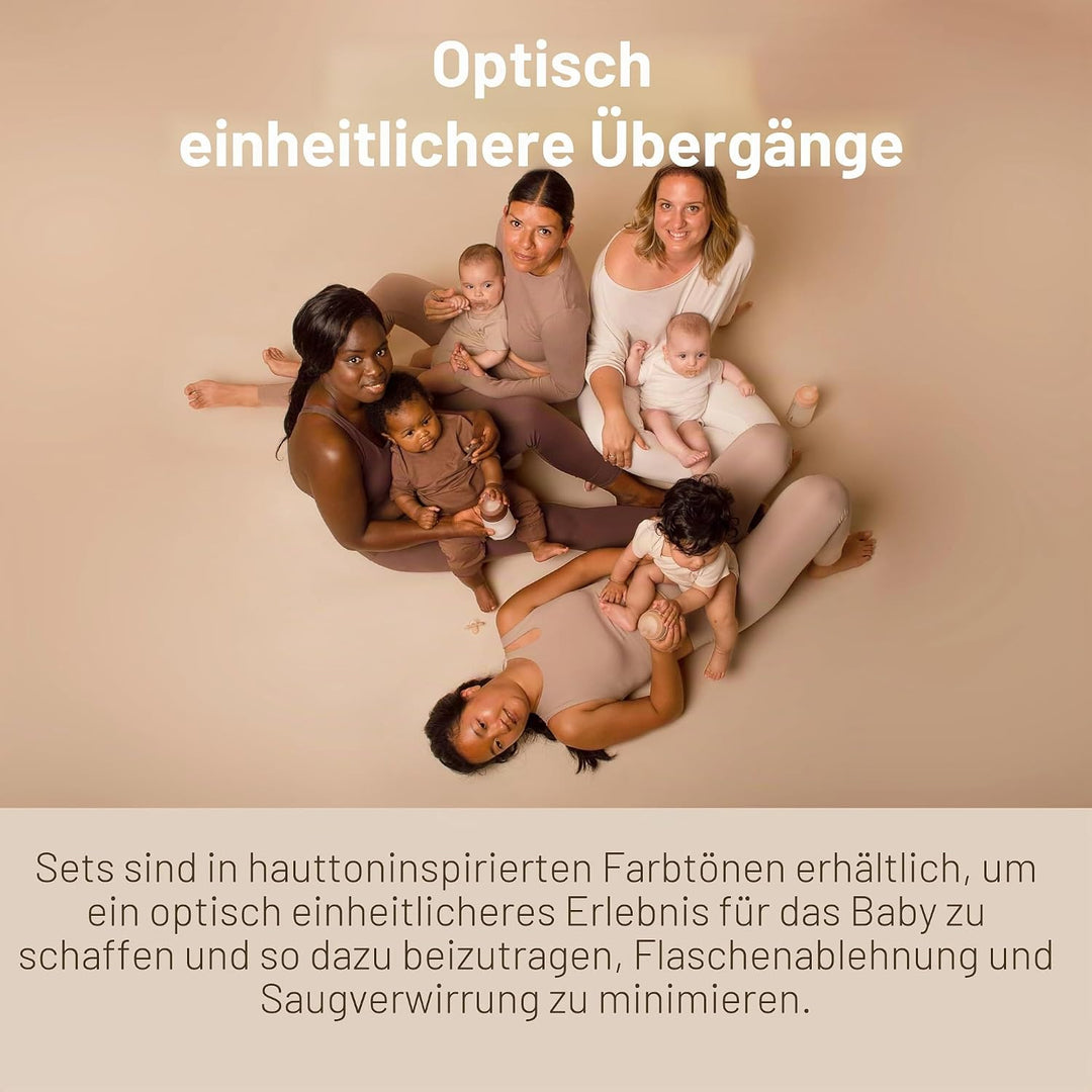 Suavinex, Anti-Kolik-Flasche + Zero Zero Schnuller. 180 ml Flasche mit anpassbarem Sauger (A) und Ne