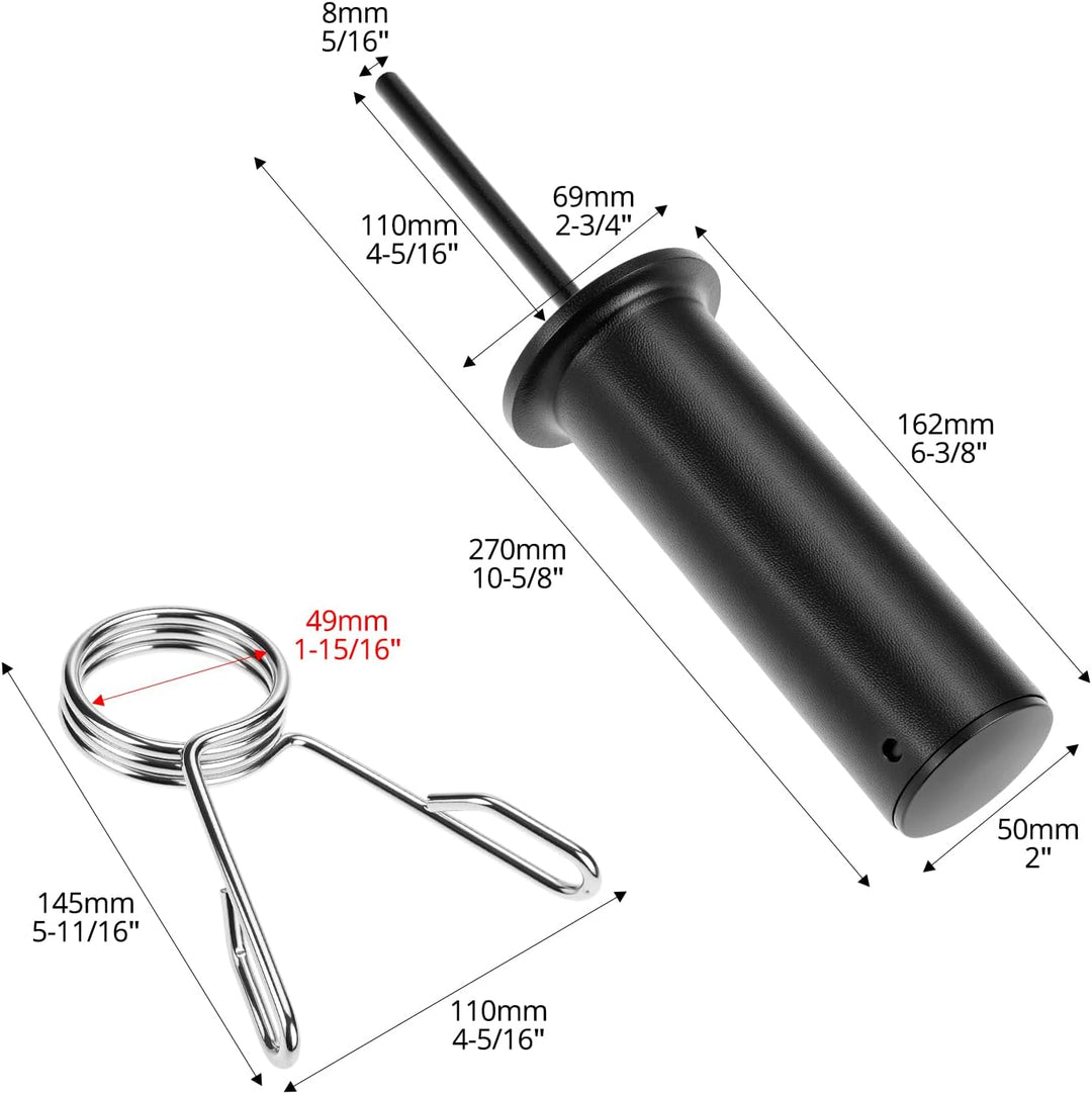 QWORK® Gym Pin für Gewichtsscheiben, 8mmx110mm Gewichtsstapel Stift mit Federklammer, für Fitnessger