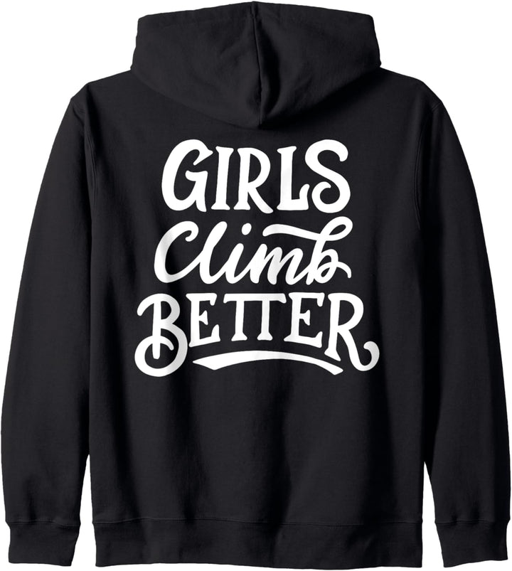 Mädchen klettern besser Lustig Klettern Mädchen Sport Kapuzenjacke