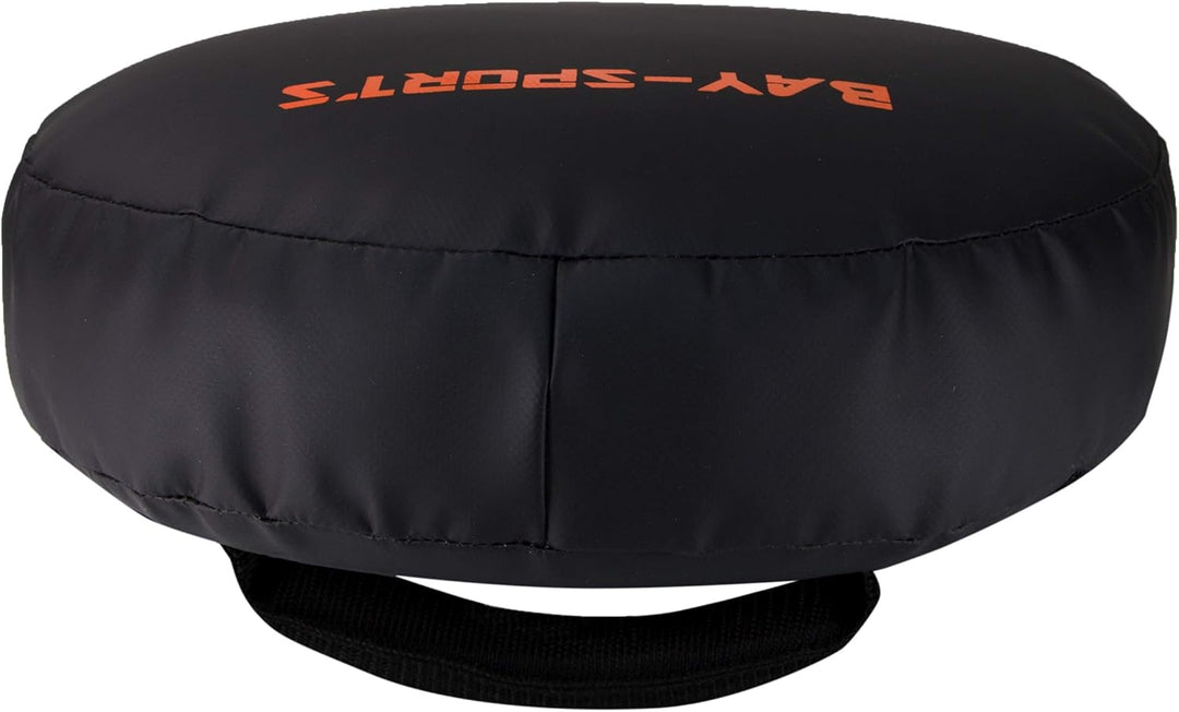 Bay RUND No. 33 Coachinh Mitt 33 x 33 x 12 cm schwarz/orange Leder PU Schlagpolster, Schlagkissen, P