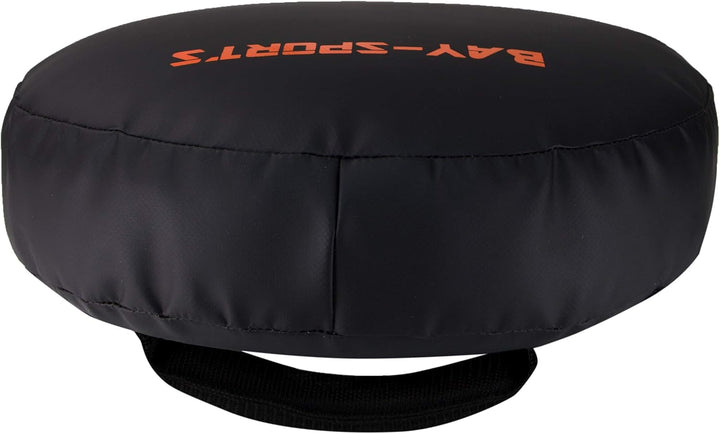 Bay RUND No. 33 Coachinh Mitt 33 x 33 x 12 cm schwarz/orange Leder PU Schlagpolster, Schlagkissen, P