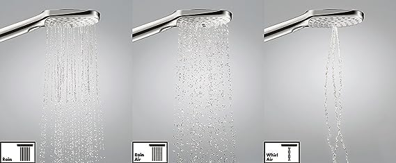 hansgrohe Raindance Select E 120 Duschkopf, 3 Strahlarten, wassersparend, Weiss/Chrom Weiss/Chrom 3